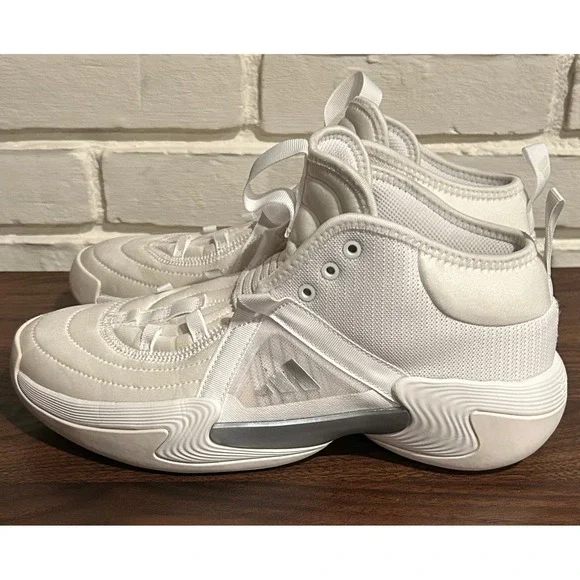 Adidas Exhibit Select Mid Basketball Womens White Sneakers Athletic Shoes Size 9 - Picture 8 of 13